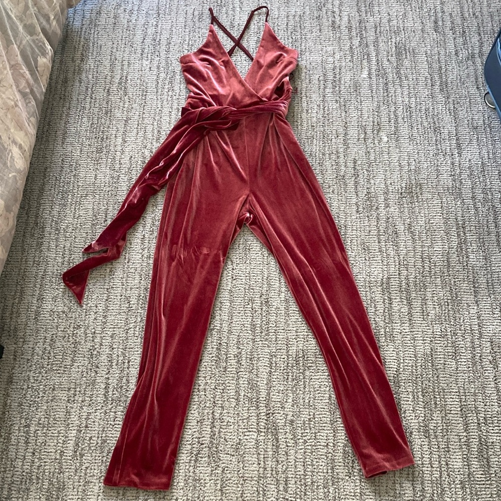 Red Velvet Jumpsuit